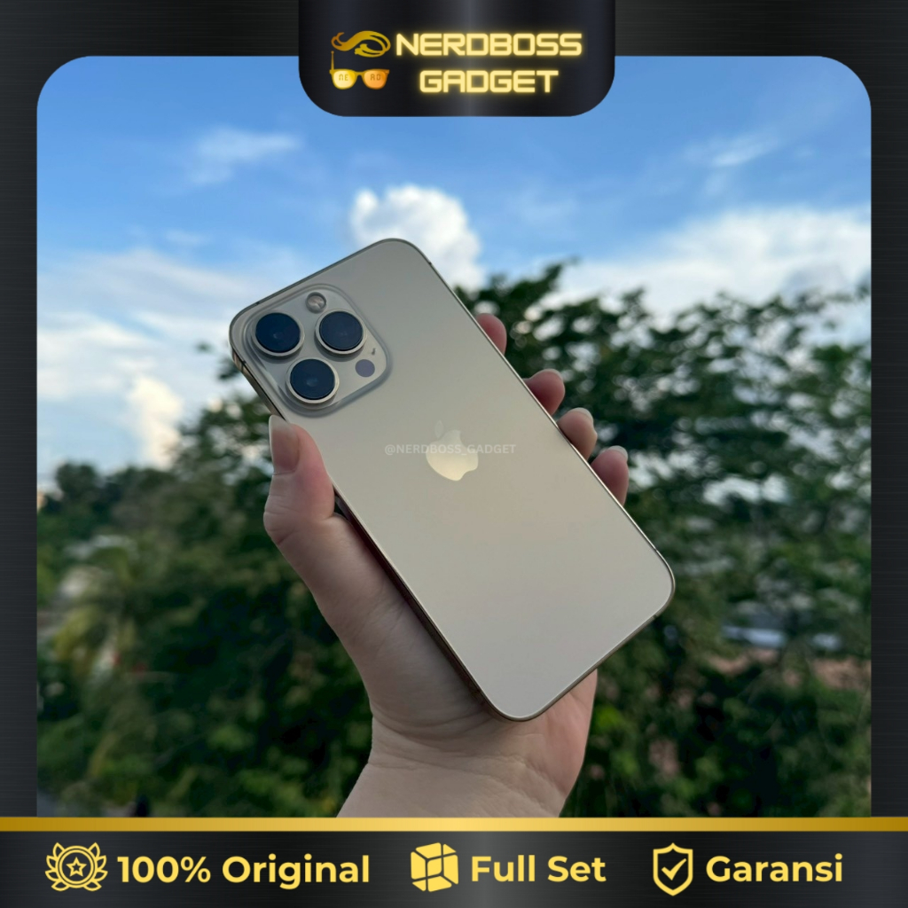 [IBOX] APPLE IPHONE 13 PRO GOLD 256GB EX GARANSI RESMI INDONESIA FULLSET MANTAP