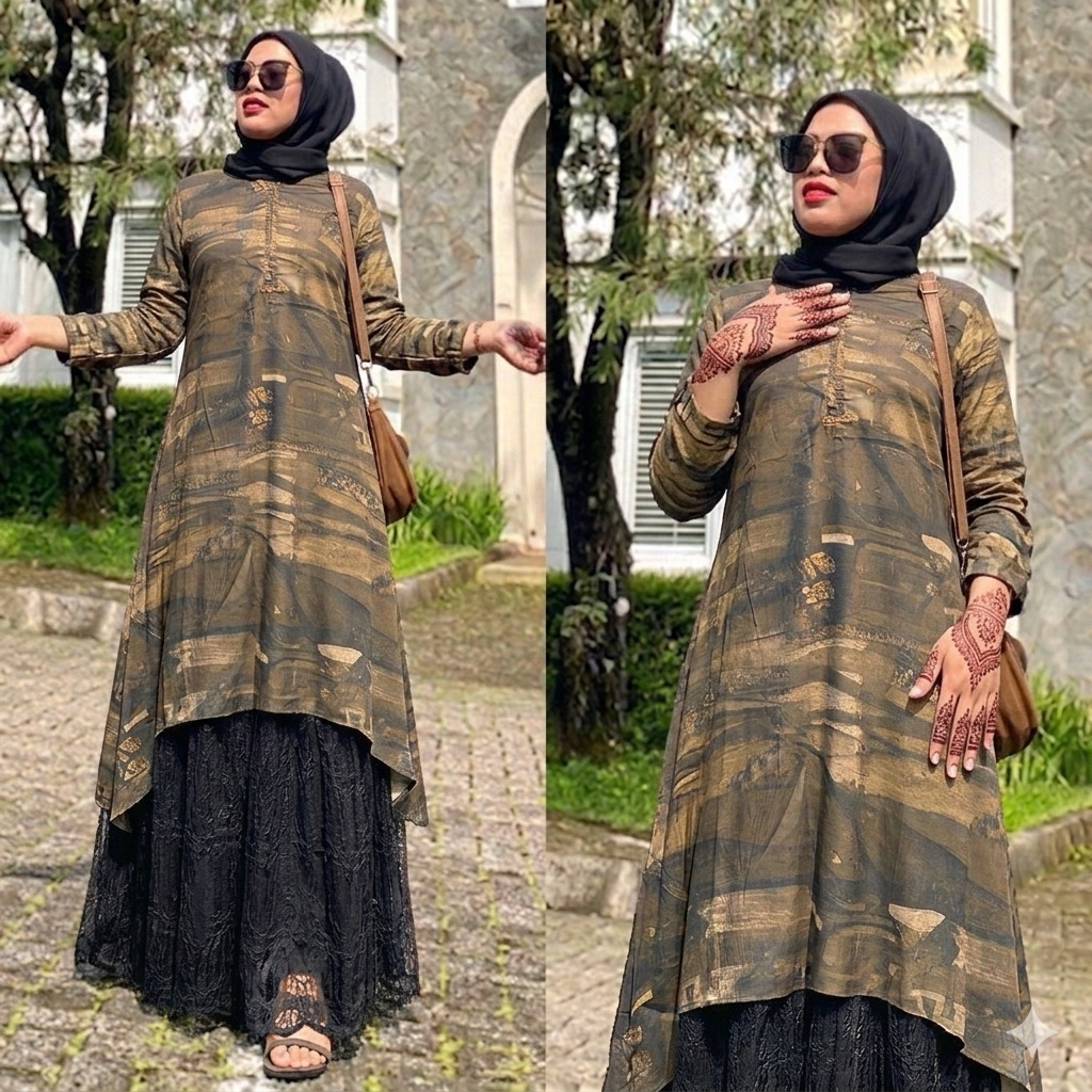 Gamis salvina katbor katun terbaru