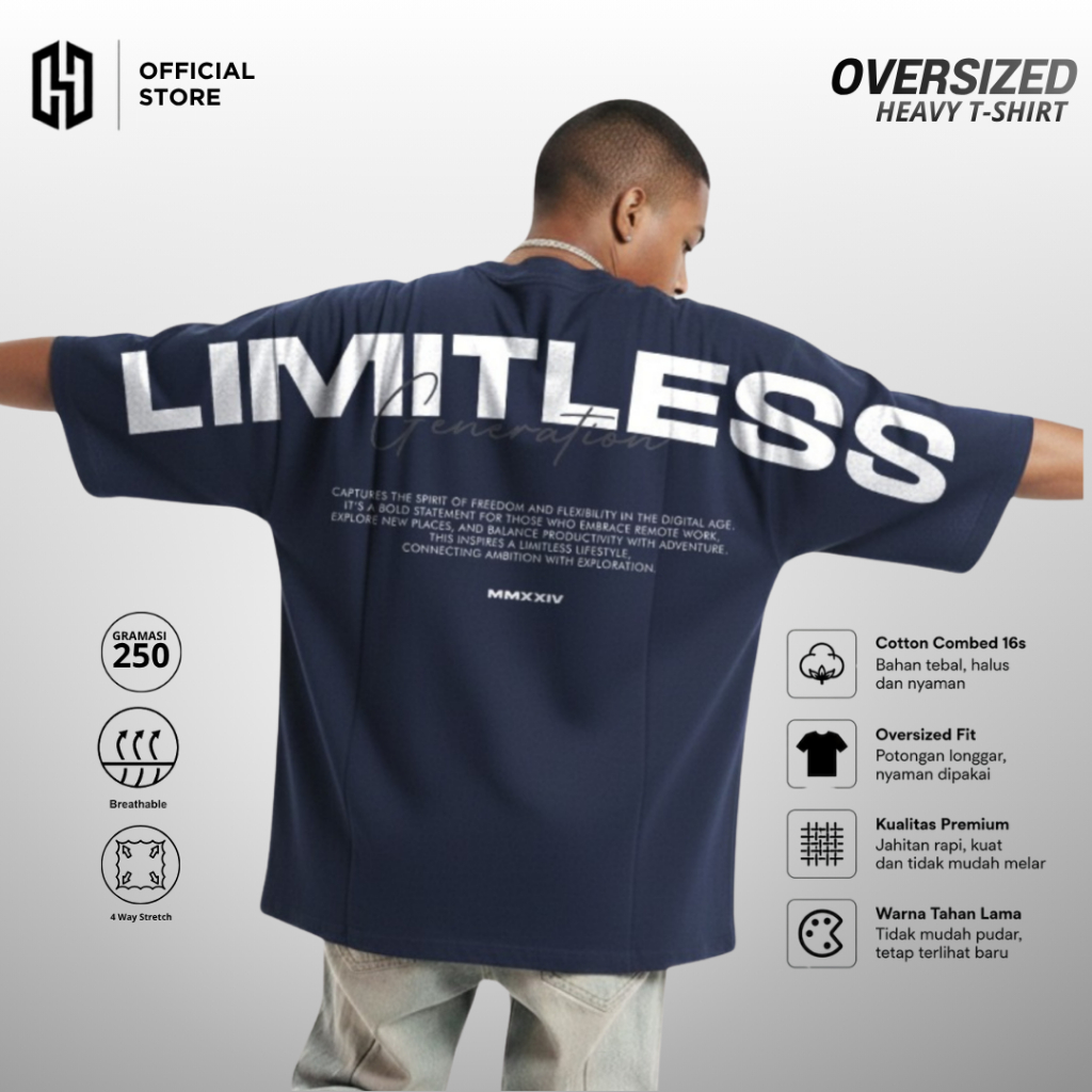 HAENHA Kaos Oversized Heavyweight Limitless Cotton Combed 16S