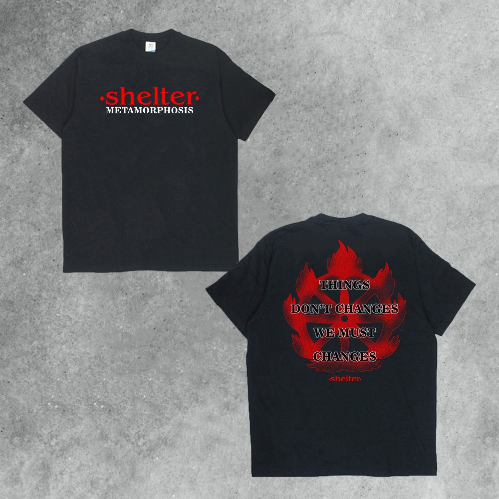 Kaos Band Shelter Metamorphosis Tshirt Mercandise