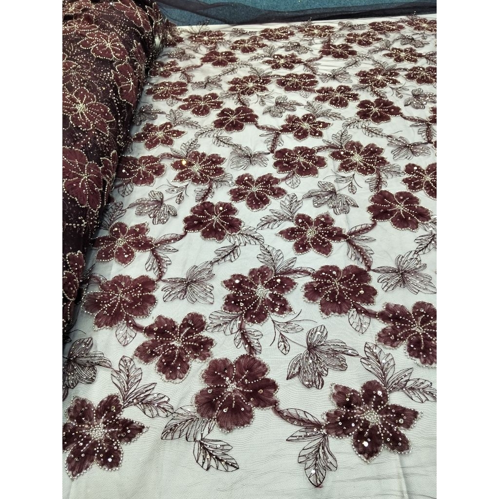 BAHAN TILLE PAYET 3D MOTIF RIBENT/TILLE 3D MOTIF TERBARU