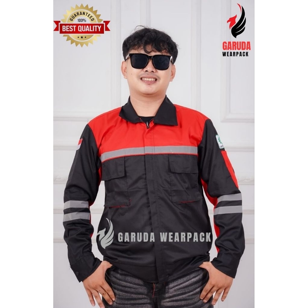 Atasan Wearpack kemeja resleting/Baju kerja Safety