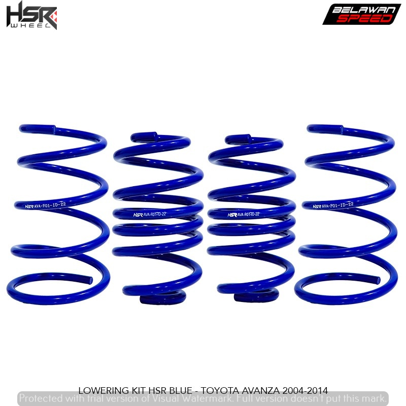LOWERING KIT HSR BLUE - TOYOTA AVANZA 2004-2014 per ceper lowering kit avanza -toko velg jakarta sel