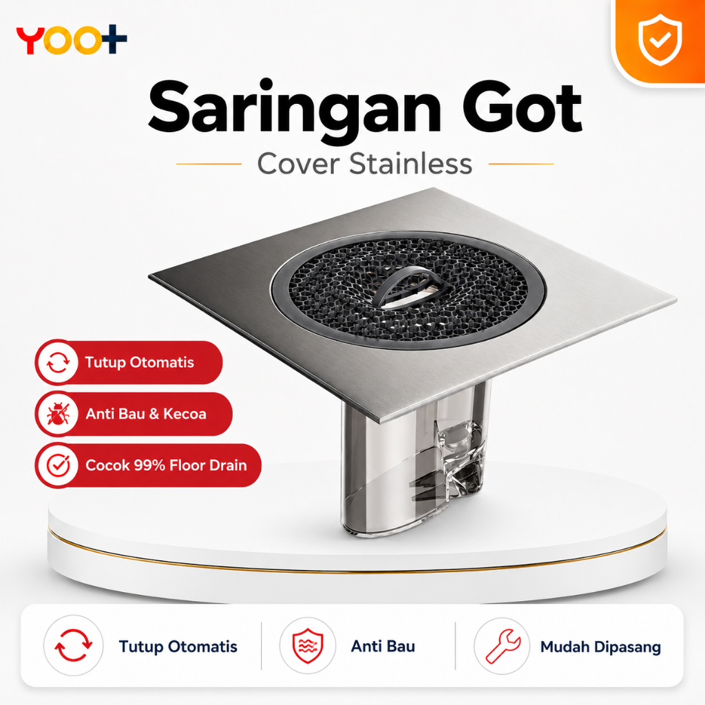 Tutup Saringan Got Floor Drain Stainless Steel 304 Anti Bau Anti Kecoa Dapur Kamar Mandi YOOT by HT 