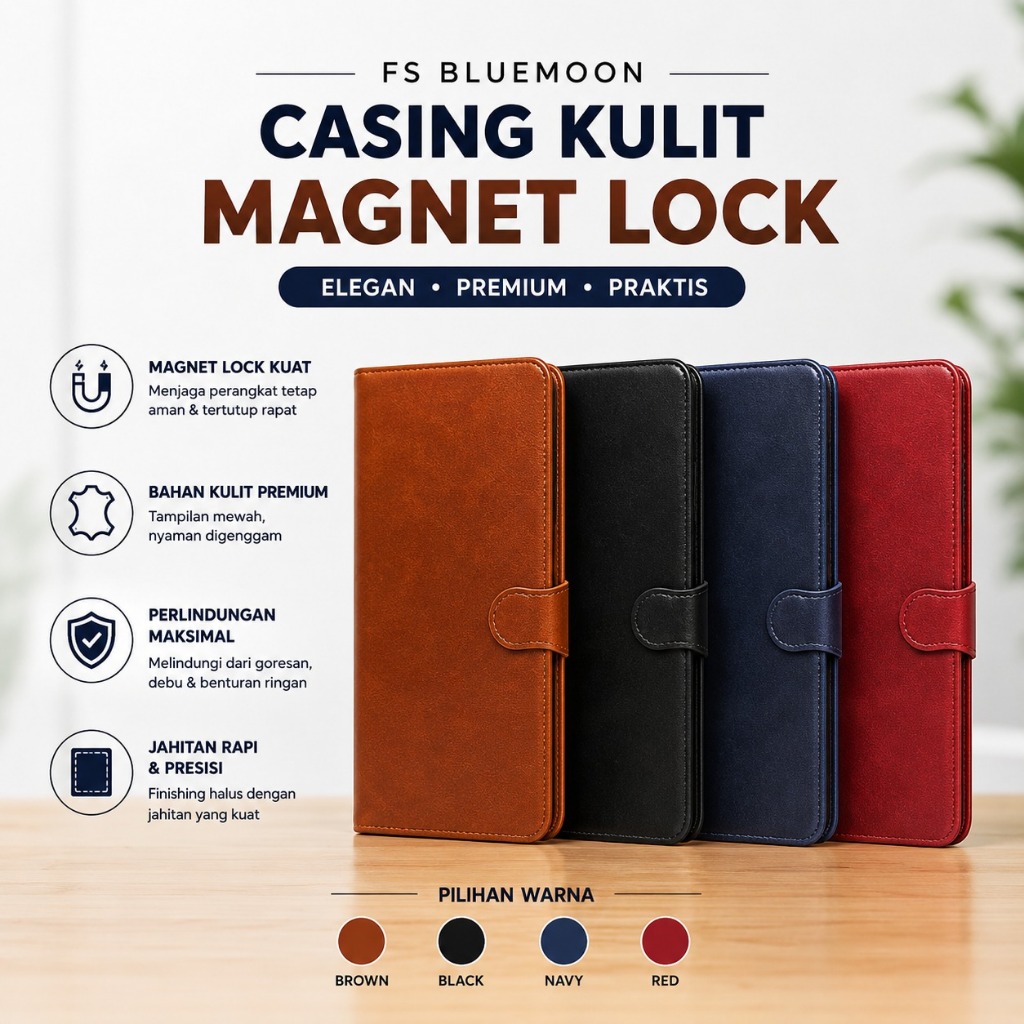 FS Bluemoon Flip Case Samsung Tab S6 Lite |  S5e T725 | T720 Tab S3 T825 | S4 T830 BLUEMOON FLIP KUL