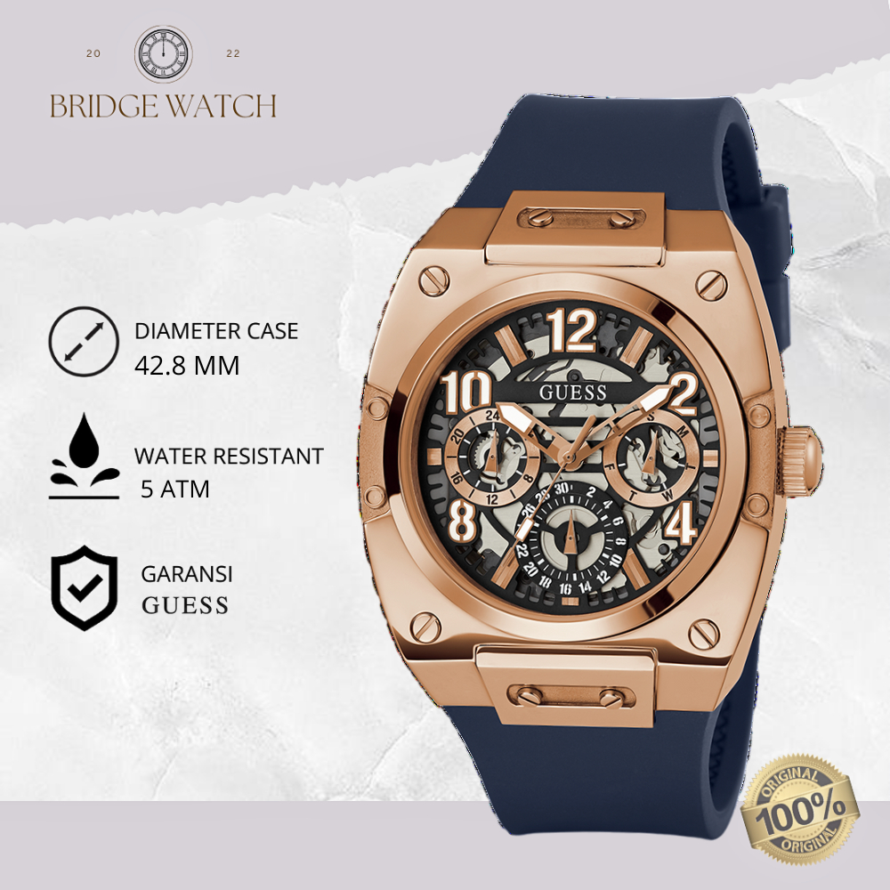 Jam Tangan Pria Guess GW0569G3 Gents Prodigy Chronograph Navy Sporty Casual Original