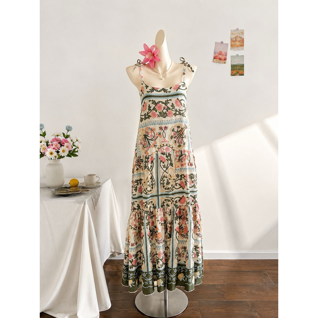 Sagara Dress Tali Satu Motif Etnik
