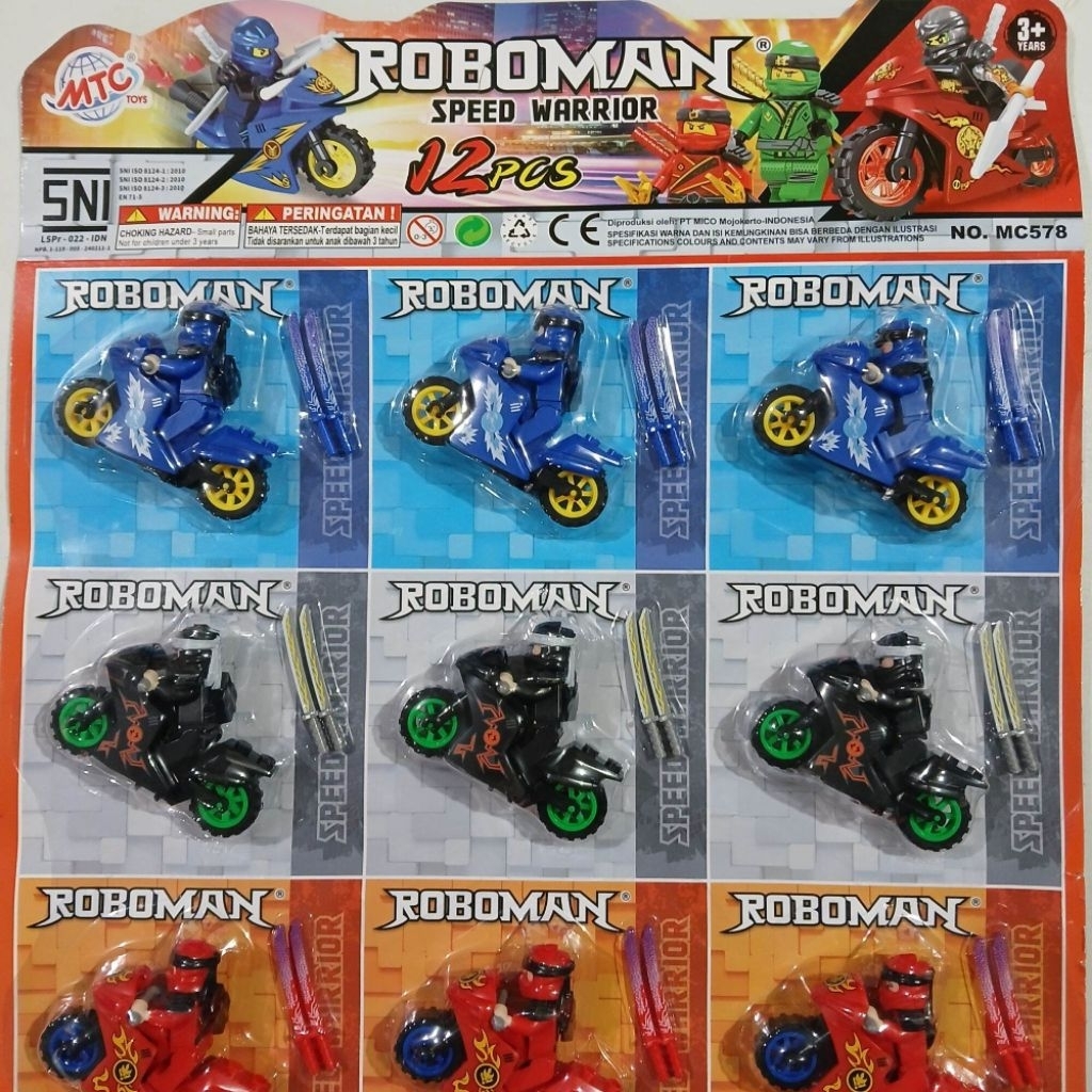 1 Pcs Mainan Motor Ninja Roboman – Mainan Anak Murah