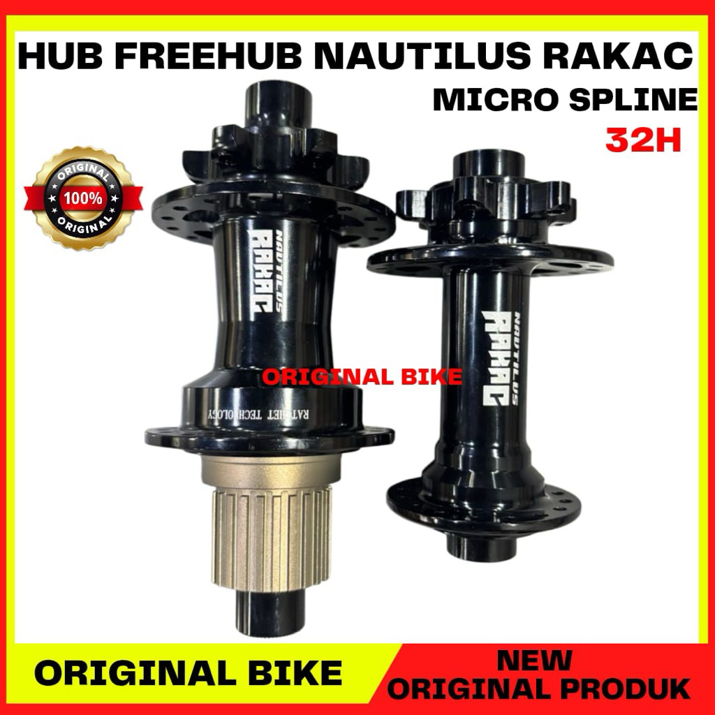 HUB FREEHUB SEPEDA NAUTILUS RAKAC 32H BOOST TA BLACK