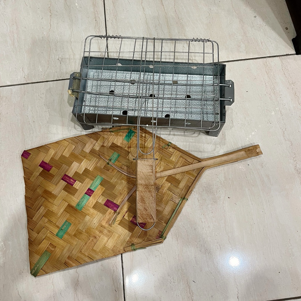 1 PAKET Alat Pemanggang Serbaguna Barbeque Bakaran Portable Arang Panggangan Portabel Sate Grill Bbq