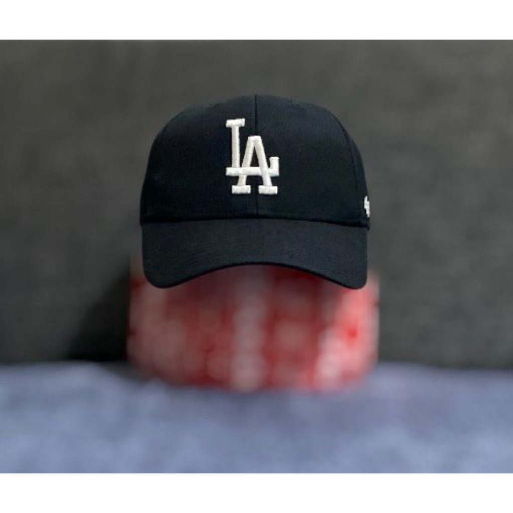 Topi '47 Brand MVP Los Angeles LA Dodgers Black White Original Authentic Second
