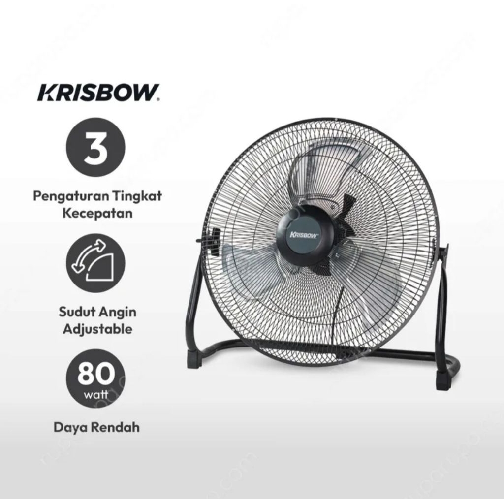 KRISBOW Kipas Angin Besi Industrial Table Fan 16 Inch