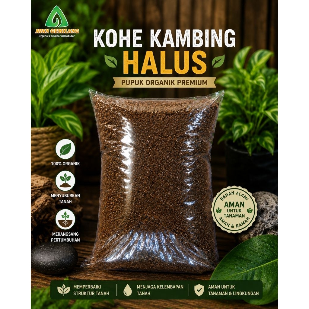 kohe kambing / pupuk kandang kohe kambing halus