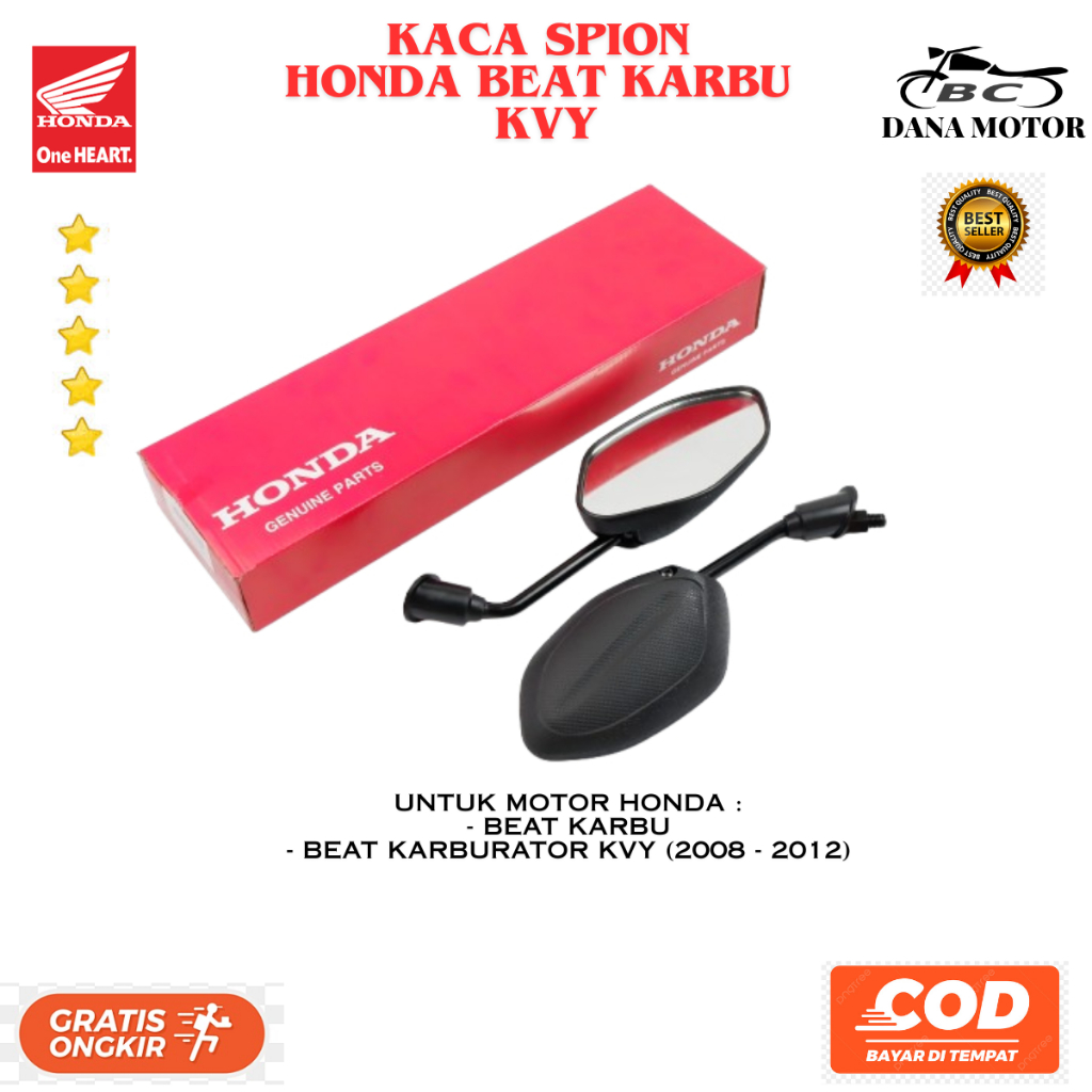 Spion Ori Beat Karbu / Kaca Spion Honda Beat Lama Original Premium - 88110-KVY-960