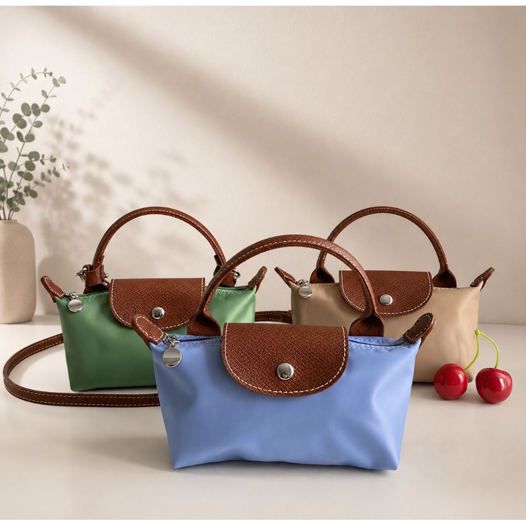 JC Tas Wanita Mini Nilon D1968 Model LC Handbag Sling Bag Simple Casual