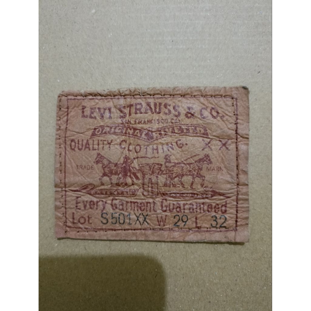 Levis S501 XX Leatherpatch Vintage Original 100% Copotan
