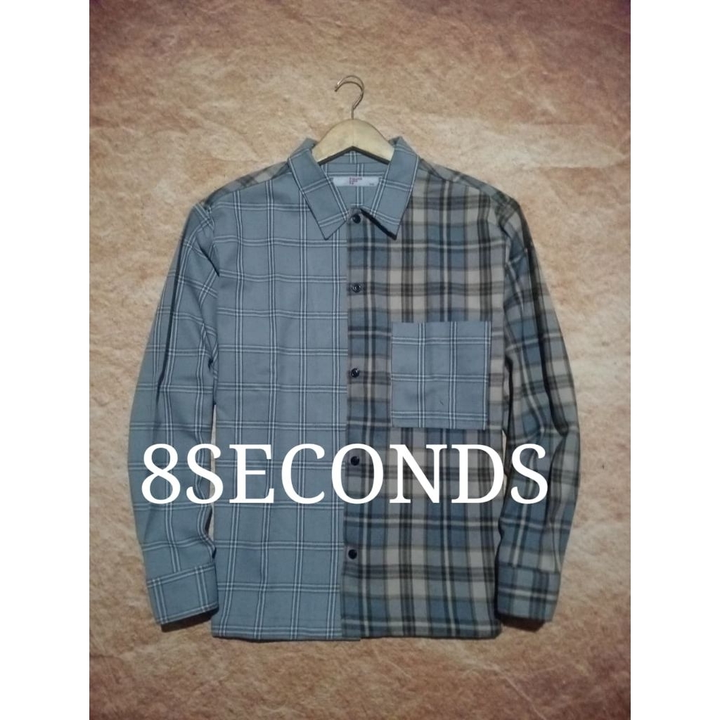 Shirt flanell keren 8SECONDS bahan tebal bekas pakai