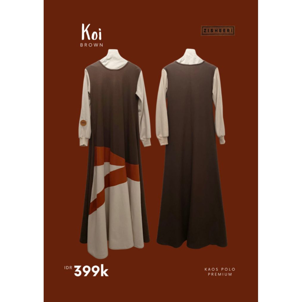 Zisheeri KOI Bahan Kaos Polo Premium Gamis Sporty