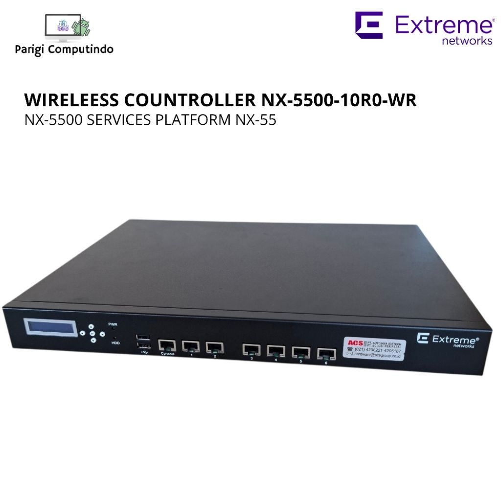 Extreme Networks NX-5500-100R0-WR Wireless Controller Enterprise 6 Port Gigabit Rackmount 1U
