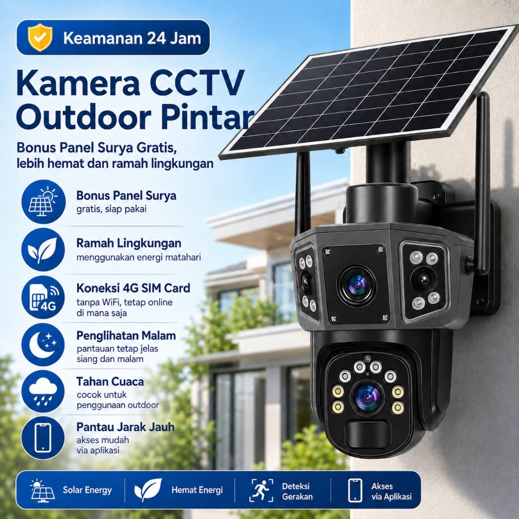 CCTV V380 PRO Solar Three  lens CCTV 4G SIM WIFI CCTV IP Camera 8MP HD Outdoor IP67 Waterproof PTZ N