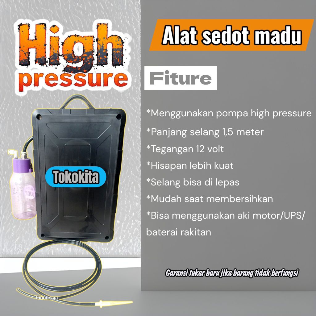 Alat sedot madu kelutut 12V pompa high pressure alat penyedot madu klanceng