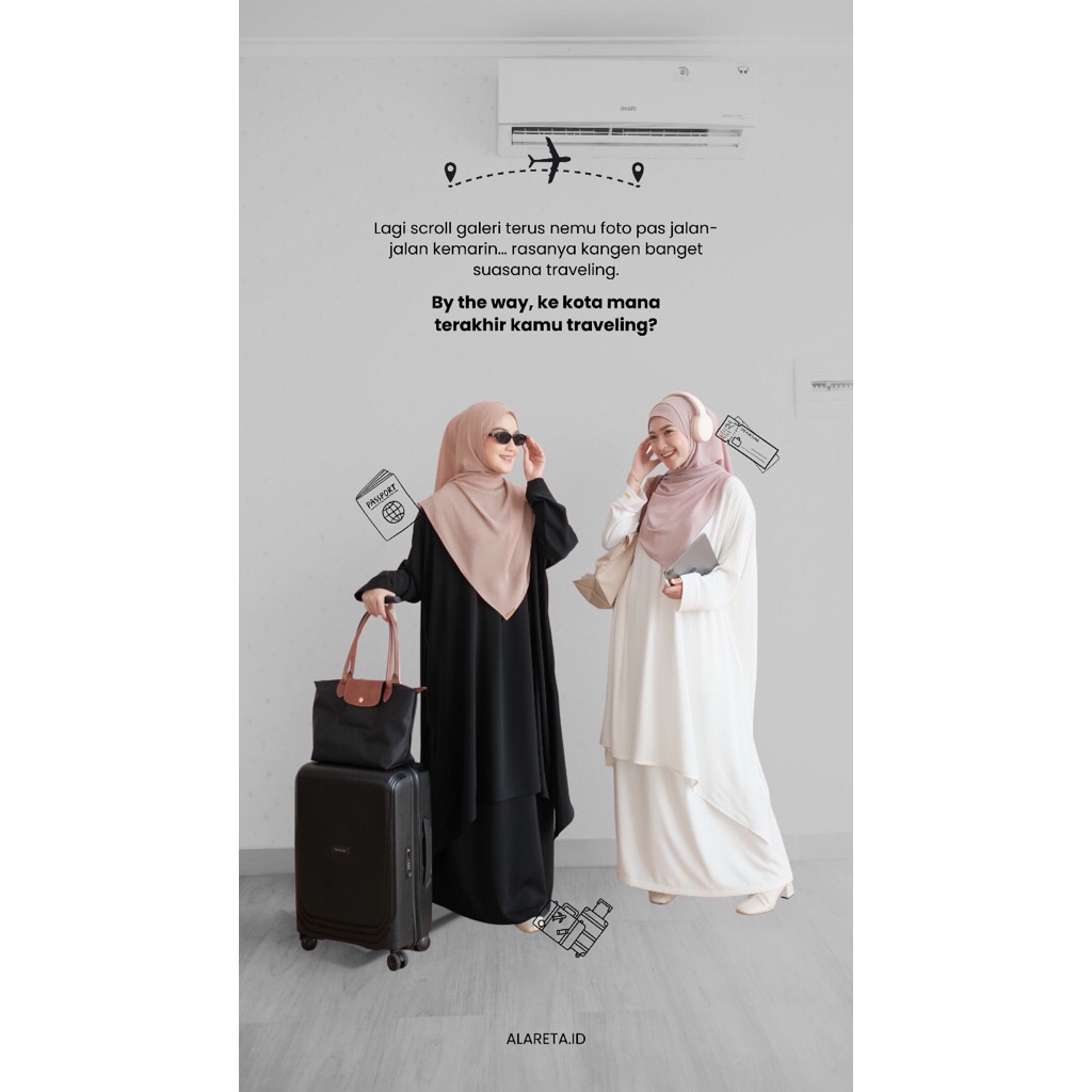SHANUM ABAYA ALARETA / SHANUM TUNIK SET / ONE SET PREMIUM / TUNIK KEKINIAN / BAJU KURUNG MALAY / GAM