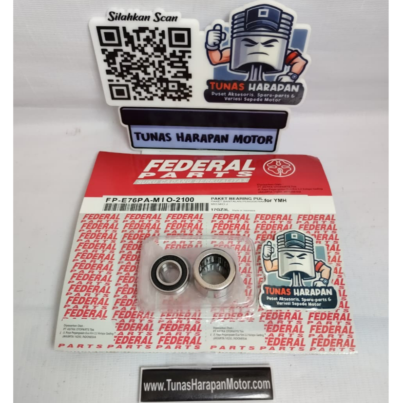 LAHAR PULLY SET MIO / MIO J FEDERAL  [FP-E76PA-MIO-2100]  / Paket Bearing Pulley