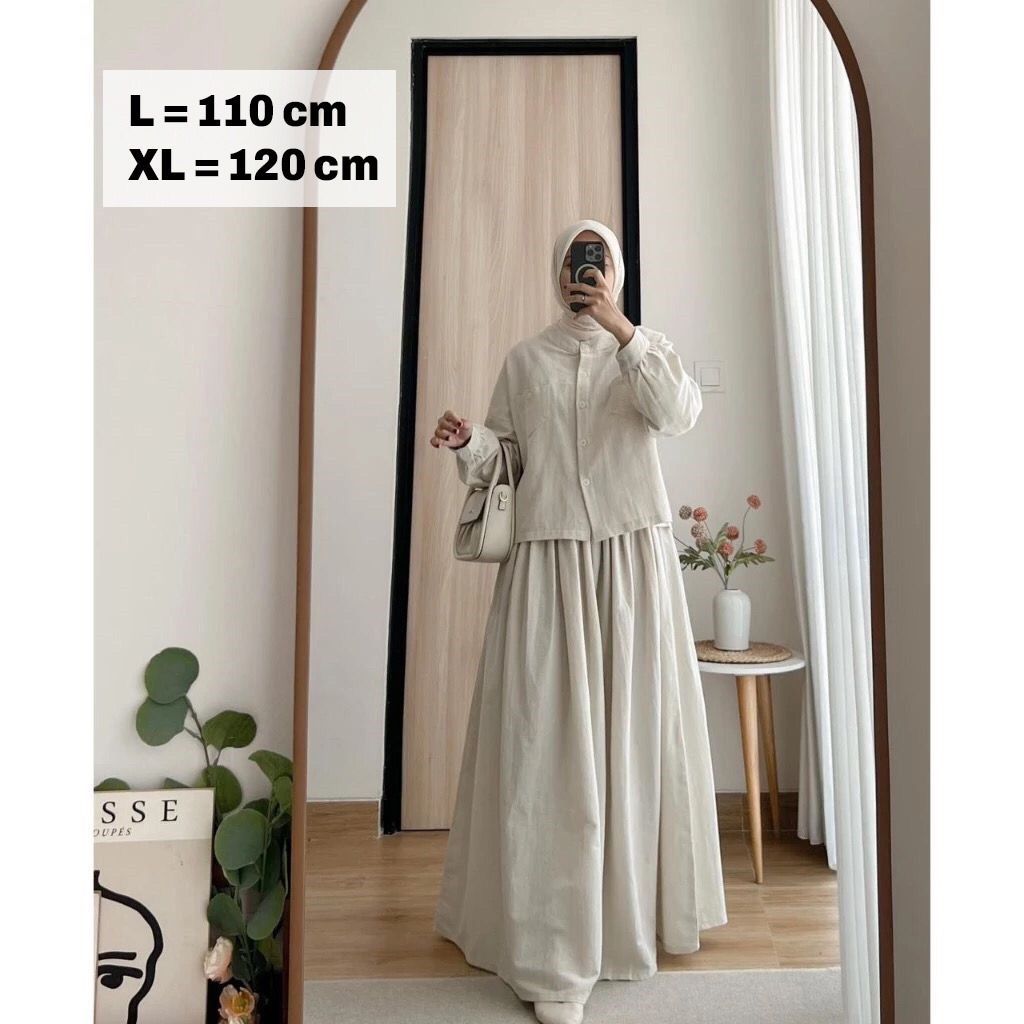 Daily set wear Muslimah Terbaru 2026 Ryuka one set Matt Linen Premium Setelan wanita Hijab Atasan Pl