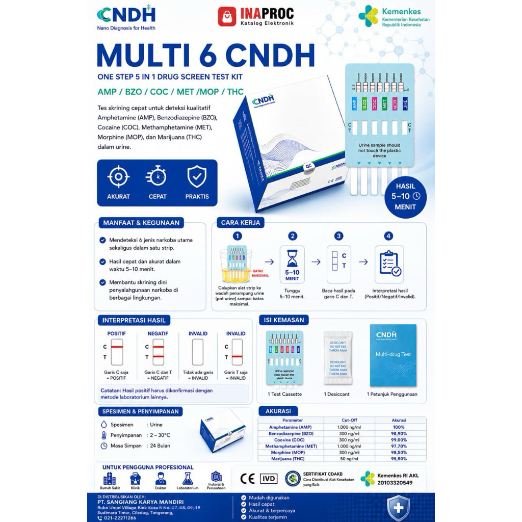 Multi Drug Abuse Test 6 Parameter Murahh | Test Narkoba termurah 6 Parameter