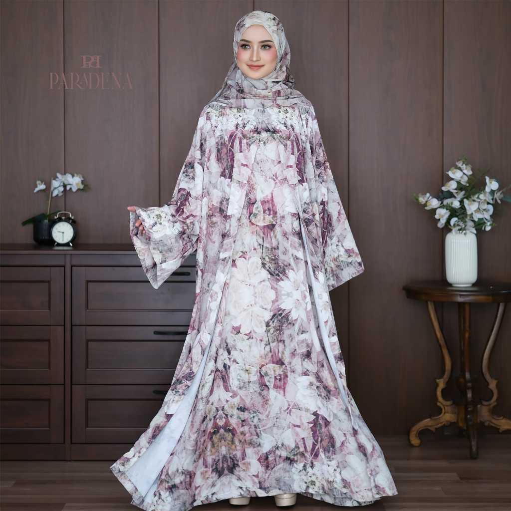 PARADENA - LULU ABAYA SERIES (Gamis dan Abaya Syar'i Motif Set Hijab Pashmina Motif)