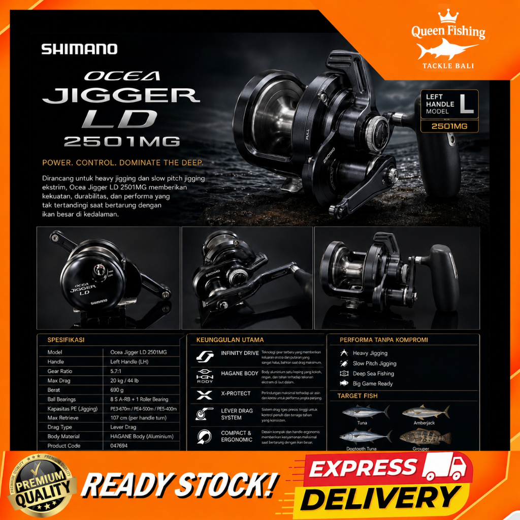 REEL TERBARU 26 SHIMANO OCEAN JIGGER LD 2501