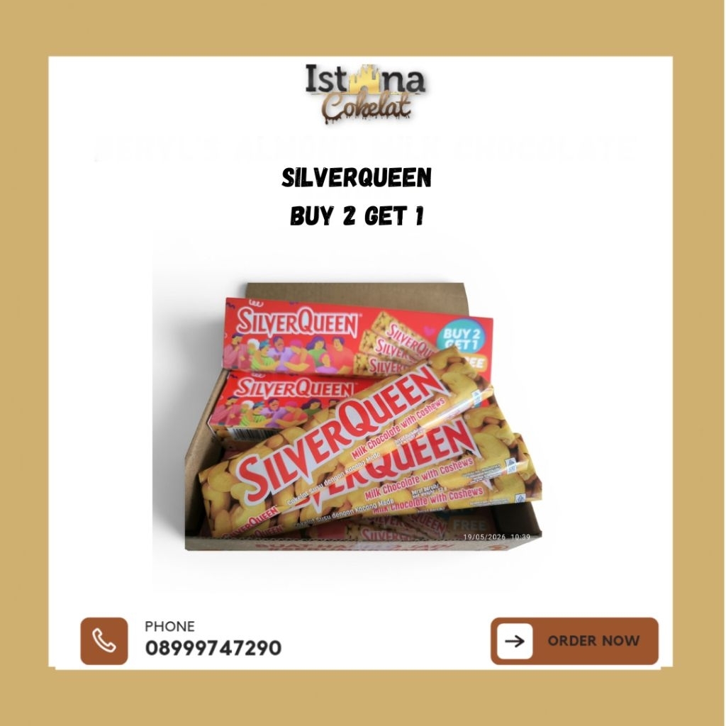 Coklat SilverQueen 1 Box Isi 3 Batang