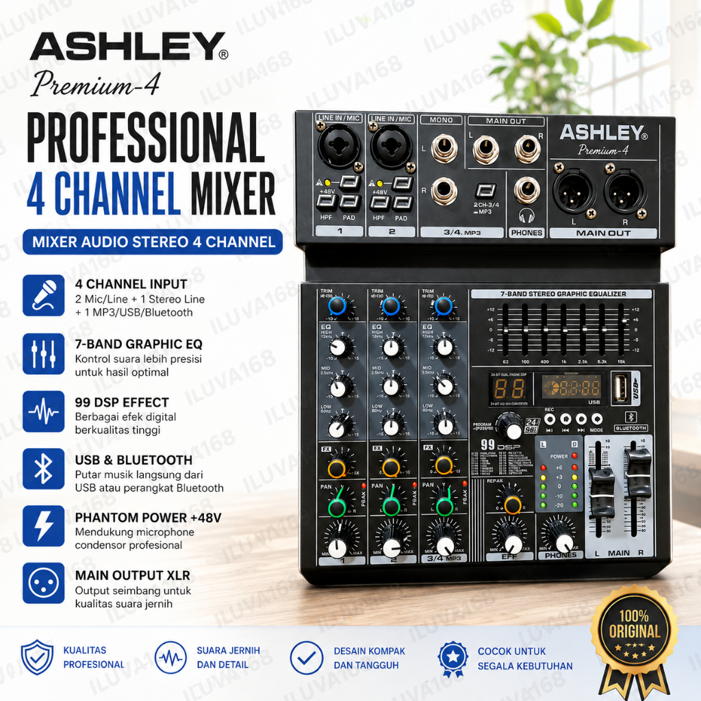 MIXER ASHLEY PREMIUM 4 4 CHANNEL / ASHLEY PREMIUM 4 ORIGINAL