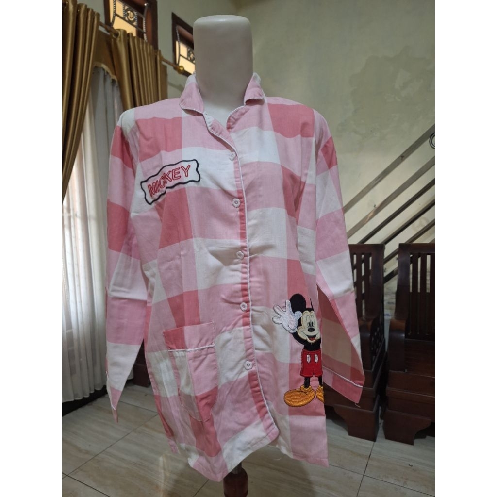 Babydol kotak-kotak pink preloved