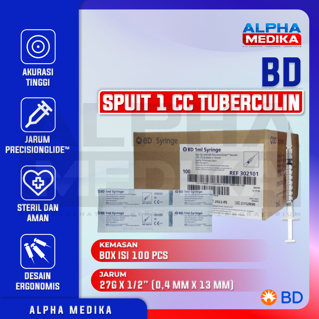 BD - Spuit 1cc BD "PCS" / Spuit 1ml BD / Syringe
