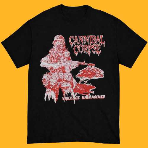 Kaos Band CANNIBAL CORPSE Follow The Blood Vintage Retro - T-Shirt Reguler & Boxy Unisex Baju band M
