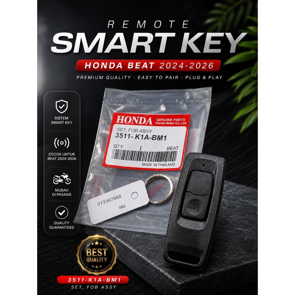Remot Fob Keyless Honda Beat LED Deluxe 2024 2025 2026