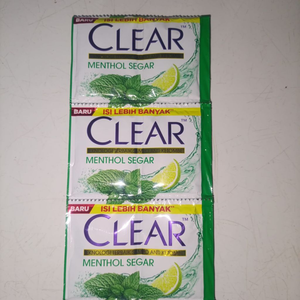 Shampo Clear Ice Cool Menthol Sampo Clear Sachet Sampo Clear Renceng