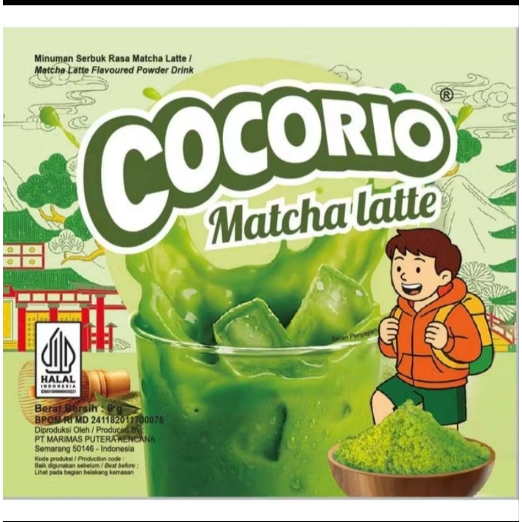 Minuman Serbuk Cocorio Match KEMASAN 1renceng isi 10pcs
