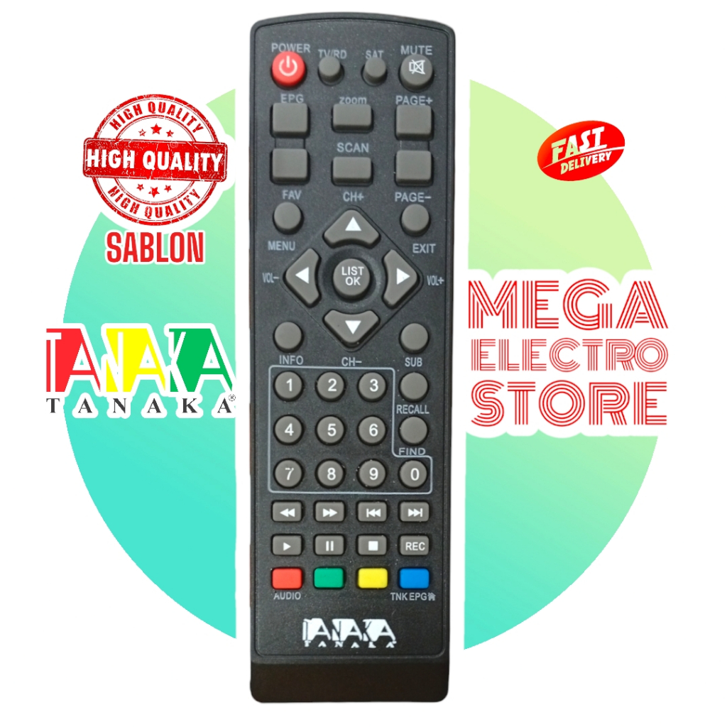 REMOTE SET TOP BOX TANAKA RECEIVER NUSANTARA