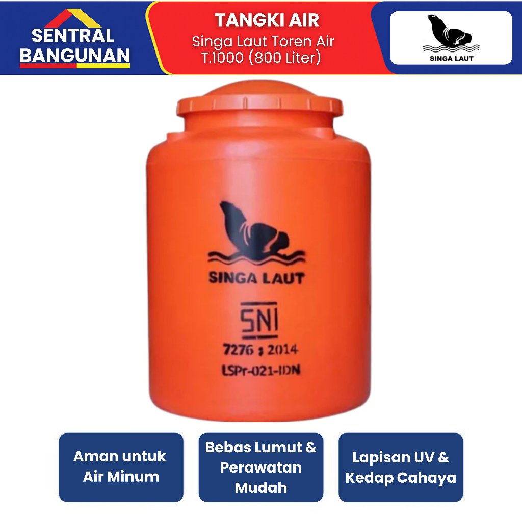 Singa Laut Tangki / Toren Air T.1000 (800 Liter)