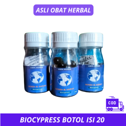 Biocypress sendi dan saraf botol kecil isi 20 butir