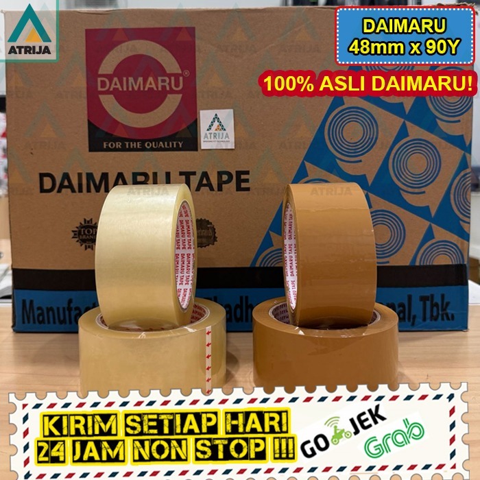 1 Box (72 Roll) Lakban Daimaru Tape Isolasi 2 inch x 90 Yard