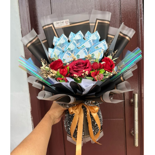 Money bouquet 50k & 100k  Buket uang Buket bunga artificial