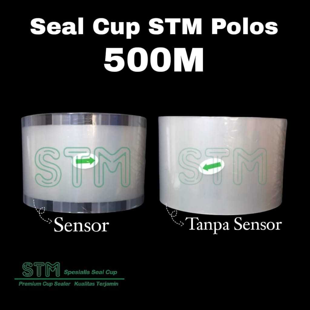 Lid Seal cup JUMBO Sealer 500meter Real isi 5000cup polos Motif cocok Gelas PP/printing/sablon Roll 