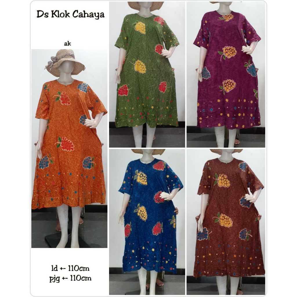 Daster Klok Cahaya LD 110 Pjg 110 Batik Ijma'