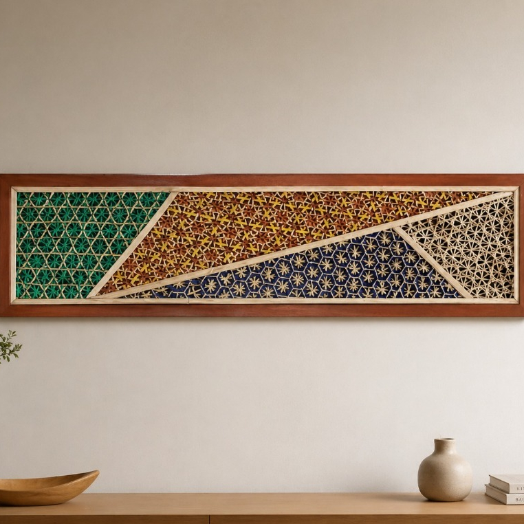 WALLDECOR Anyaman Bambu I hiasan dinding I hiasan estetik