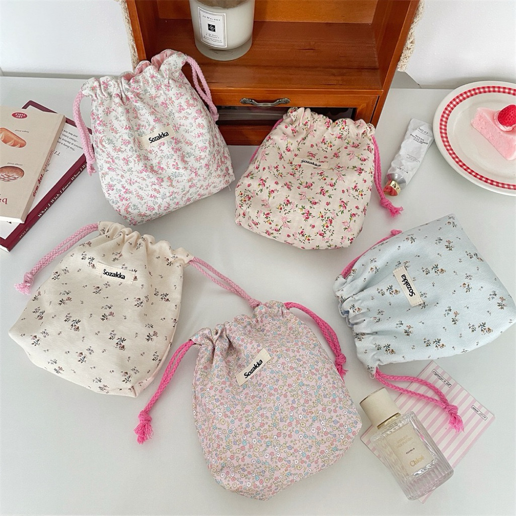 PINKY ROW - Fleur BERNICE Make Up Pouch - Make up Pouch Serut - Pouch Serut Organizer