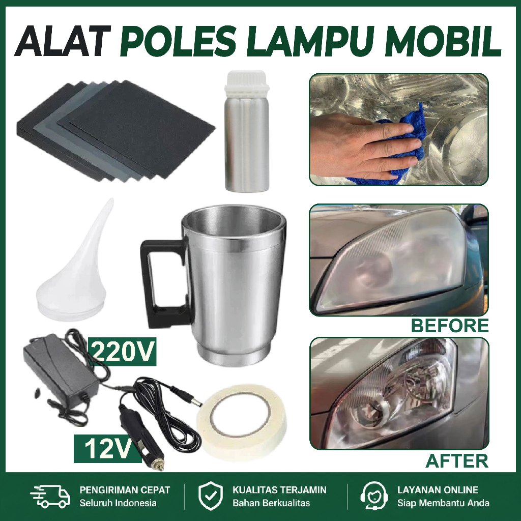 Aaket Alat Nano Burn Lengkap Alat Nano Burn Coating Headlamp Paket Nano Burn Coating Personal Teko M