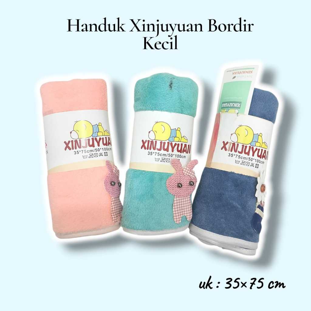 Handuk FLOWER Anak & Bayi Uk 35x75cm Xinjuyuan Handuk KECIL / Handuk Travel Microfiber Bulu